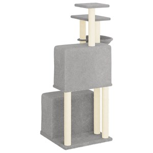 Arbre à chat meuble tour grimper jouet gris