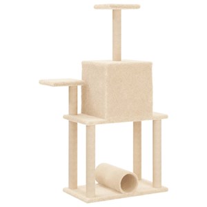 Arbre à chat meuble tour grimper jouet 73.5 x 47.5 x 122 cm crème