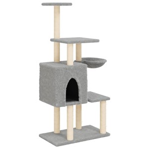 Arbre à chat meuble tour grimper jouet 71.5 x 50 x 131 cm gris