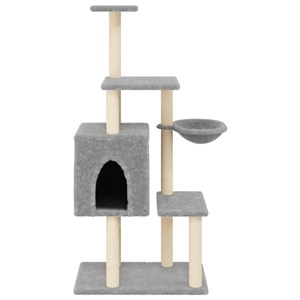 Arbre à chat meuble tour grimper jouet 71.5 x 50 x 131 cm gris
