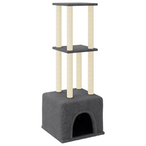 Arbre à chat meuble tour grimper jouet 47.5 x 47.5 x 133.5 cm gris