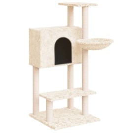 Arbre à chat meuble tour grimper jouet 61 x 61 x 108.5 cm crème