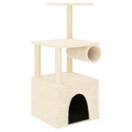 Arbre à chat meuble tour grimper jouet 60.5 x 60 x 109.5 cm crème