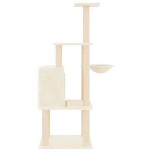 Arbre à chat meuble tour grimper jouet 47.5 x 47.5 x 132 cm crème