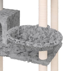 Arbre à chat meuble tour grimper jouet gris