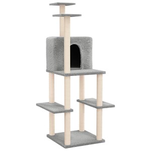 Arbre à chat meuble tour grimper jouet 73 x 47.5 x 144.5 cm gris