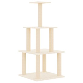 Arbre à chat meuble tour grimper jouet 47.5 x 47.5 x 111 cm crème
