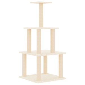 Arbre à chat meuble tour grimper jouet 47.5 x 47.5 x 111 cm crème