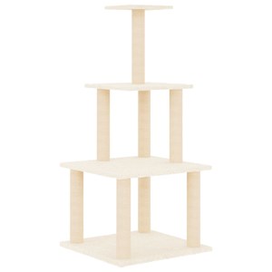 Arbre à chat meuble tour grimper jouet 47.5 x 47.5 x 111 cm crème