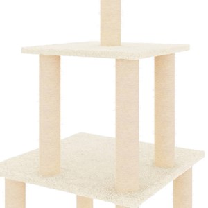 Arbre à chat meuble tour grimper jouet 47.5 x 47.5 x 111 cm crème
