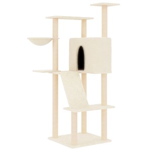 Arbre à chat meuble tour grimper jouet 78 x 73 x 143 cm crème