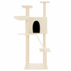 Arbre à chat meuble tour grimper jouet 78 x 73 x 143 cm crème