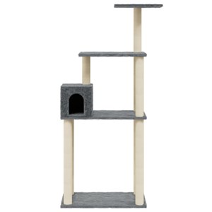 Arbre à chat meuble tour grimper jouet 74 x 35 x 147 cm gris