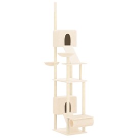 Arbre à chat meuble tour grimper jouet 48 x 91 x 303 cm crème