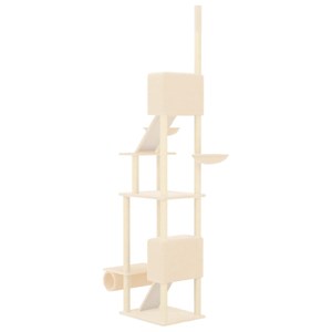 Arbre à chat meuble tour grimper jouet 48 x 91 x 303 cm crème