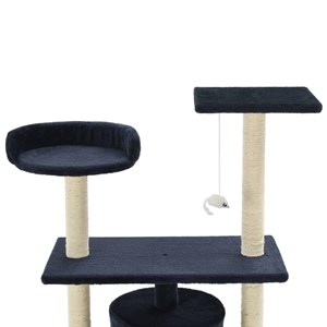 Arbre à chat griffoir grattoir niche jouet 70 x 45 x 95 cm bleue