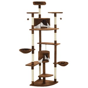 Arbre à chat griffoir grattoir niche jouet 103 x 77 x 203 cm marron