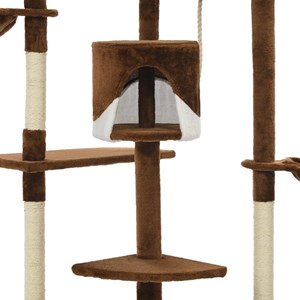 Arbre à chat griffoir grattoir niche jouet 103 x 77 x 203 cm marron