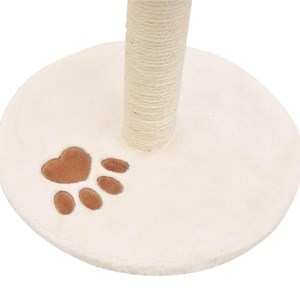 Arbre à chat griffoir grattoir niche jouet 30 x 30 x 40 cm beige