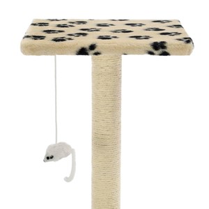 Arbre à chat griffoir grattoir niche jouet 70 x 45 x 95 cm beige