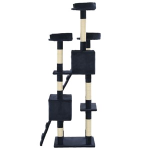 Arbre à chat griffoir grattoir niche jouet bleue