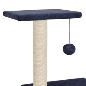 Arbre à chat griffoir grattoir niche jouet 30 x 30 x 65 cm bleue