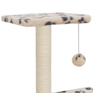 Arbre à chat griffoir grattoir niche jouet beige