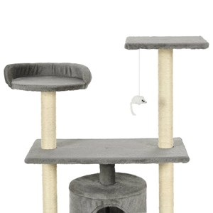Arbre à chat griffoir grattoir niche jouet 70 x 45 x 95 cm gris