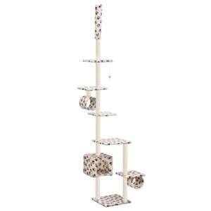 Arbre à chat griffoir grattoir niche jouet 70 x 58 x 260 cm beige