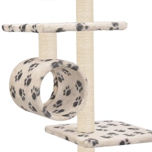 Arbre à chat griffoir grattoir niche jouet 70 x 58 x 260 cm beige