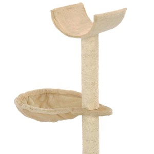 Arbre à chat griffoir grattoir niche jouet 30 x 30 x 105 cm beige