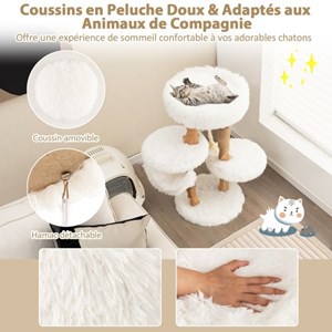 Arbre à chat en bois 87 cm 41 x 41 x 87 cm bois marron