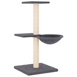 Arbre à chat meuble tour grimper jouet 46 x 44 x 72 cm gris