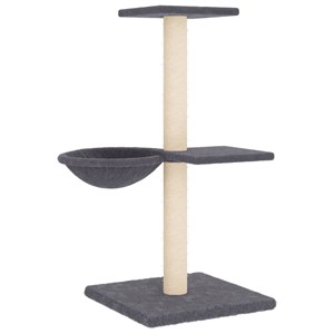 Arbre à chat meuble tour grimper jouet 46 x 44 x 72 cm gris