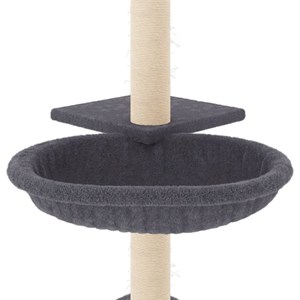 Arbre à chat meuble tour grimper jouet 46 x 44 x 72 cm gris