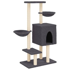 Arbre à chat meuble tour grimper jouet 83 x 48 x 117 cm gris