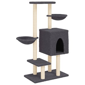 Arbre à chat meuble tour grimper jouet 83 x 48 x 117 cm gris