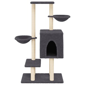 Arbre à chat meuble tour grimper jouet 83 x 48 x 117 cm gris