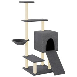 Arbre à chat meuble tour grimper jouet 91 x 85 x 130.5 cm gris