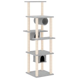 Arbre à chat meuble tour grimper jouet 47 x 74 x 169 cm gris