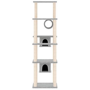 Arbre à chat meuble tour grimper jouet 47 x 74 x 169 cm gris