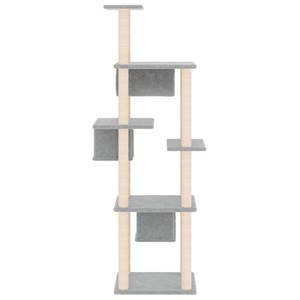Arbre à chat meuble tour grimper jouet 47 x 74 x 169 cm gris