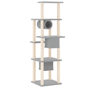 Arbre à chat meuble tour grimper jouet 47 x 74 x 169 cm gris