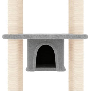 Arbre à chat meuble tour grimper jouet 47 x 74 x 169 cm gris