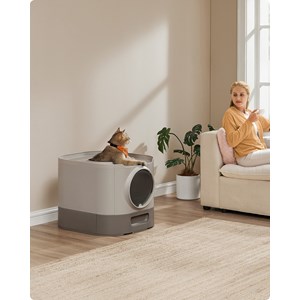 Bac à litière pour chat xxl avec couvercle