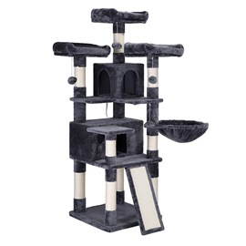 Arbre à chat xxl tour de jeux 54 x 50 x 168 cm gris