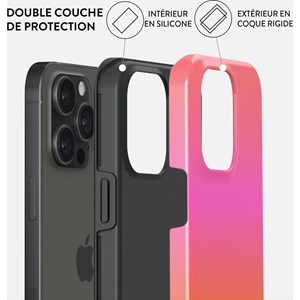 Coque magsafe pour iphone 15 pro tough motifs sunset club burga