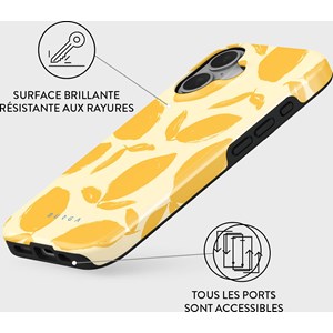 Coque magsafe pour iphone 16 plus tough motifs lemon tart burga