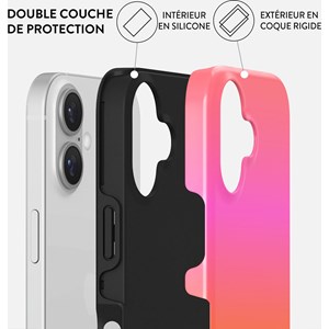 Coque magsafe pour iphone 16 plus tough motifs sunset club burga