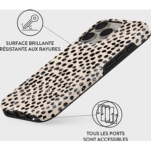 Coque magsafe pour iphone 16 pro max tough motifs almond latte burga